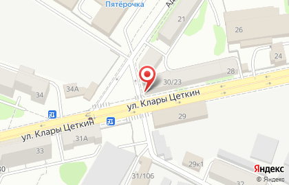 Магазин разливных напитков Золотая кружка на улице Клары Цеткин на карте