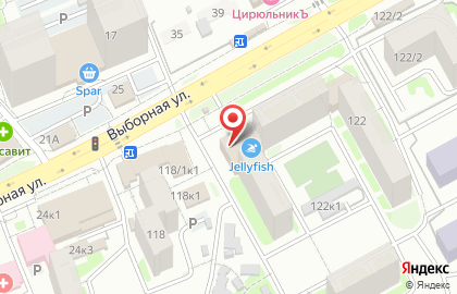 Супермаркет Ярче! в Октябрьском районе на карте