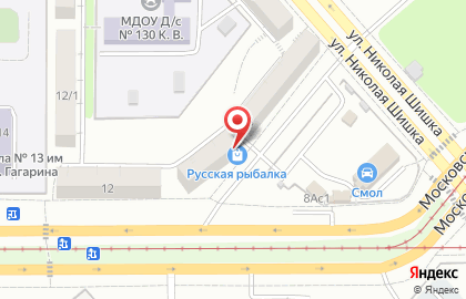 Магазин Русская Рыбалка на Московской улице на карте