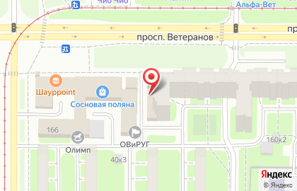 Фирменный магазин кондитерских изделий Невские Берега в Красносельском районе на карте
