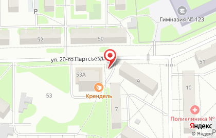 Магазин фруктов и овощей на улице 20 Партсъезда на карте