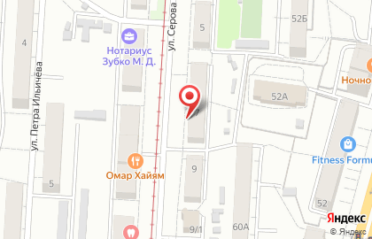 Золотая кружка на улице Серова на карте