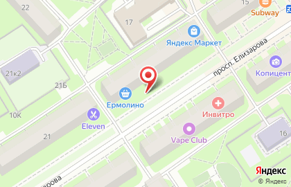 Салон Причёсок на проспекте Елизарова на карте