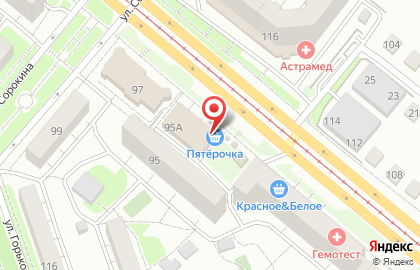 Супермаркет Пятёрочка на проспекте Ленина на карте