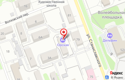 Гостиница Орская в Волховском переулке на карте