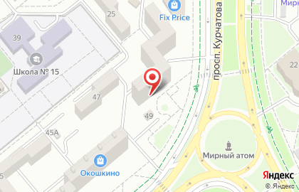 Клиника Фаворит на проспекте Курчатова на карте