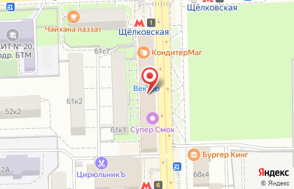 Салон красоты City Nails на метро Щёлковская на карте