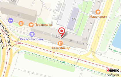 Банкомат АКБ Трансстройбанк в Ленинградском районе на карте