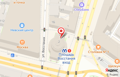 Станция Площадь Восстания на карте