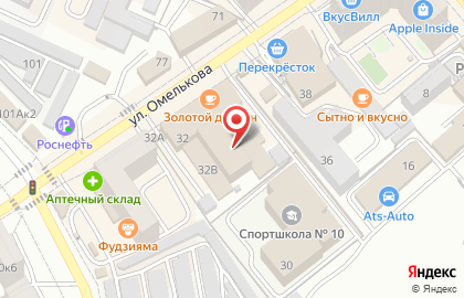 Банкомат Всероссийский банк развития регионов, г. Анапа на улице Омелькова на карте