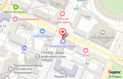 Юникредит банк в Воронеже на карте