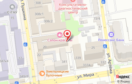 Центр дополнительного образования детей Ленинского района г. Ставрополя комната школьника на карте