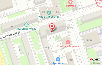 Салон красоты Корица на Монастырской улице на карте