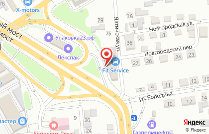 Автосалон А-моторс в Карасунском районе на карте