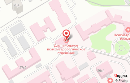Тамбовская психиатрическая клиническая больница на Московской улице на карте
