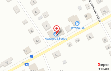 Супермаркет Красное & Белое на улице Гагарина на карте