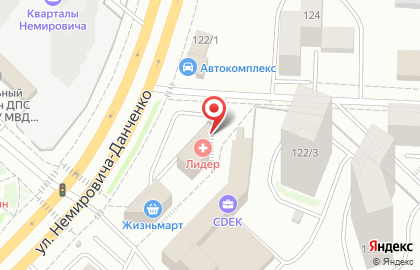 Центр МРТ Лидер на улице Немировича-Данченко на карте