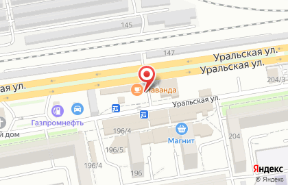 Магазин хозяйственных и строительных товаров на Уральской улице на карте