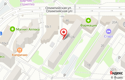 Продуктовый магазин Диалог на Олимпийской улице на карте