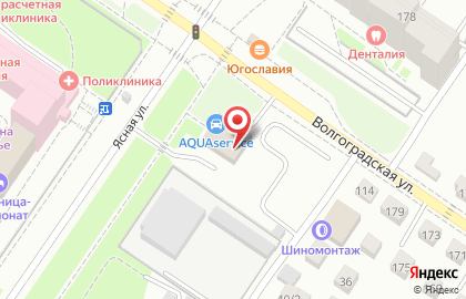 Автомойка AQUAservice на Волгоградской улице на карте