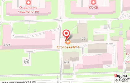 Кировская областная клиническая больница Столовая №1 на улице Воровского на карте