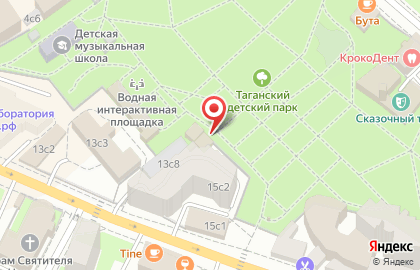 Таганский детский парк в Москве на карте