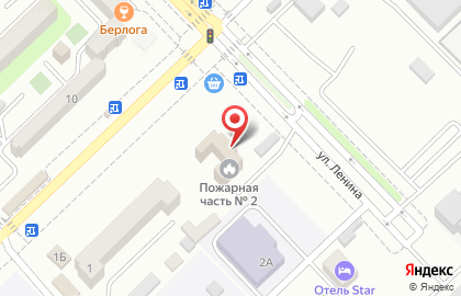 Пожарная часть №2 на улице Ленина на карте