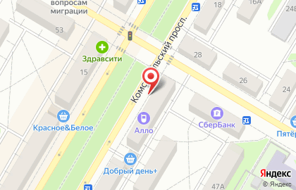 Магазин Хозяйка на Комсомольском проспекте на карте
