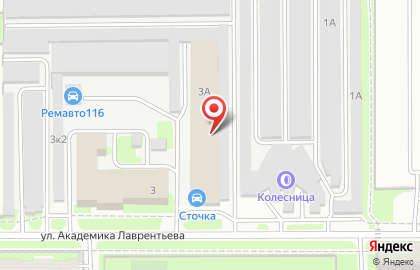 ООО Ягуар на улице Академика Лаврентьева на карте