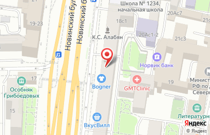 PODIUM на Новинском бульваре на карте