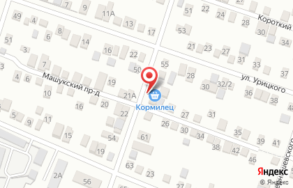 Продовольственный магазин Кормилец на улице Островского на карте