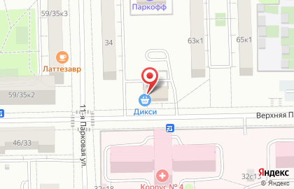 Супермаркет Дикси в Москве на карте