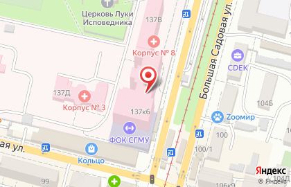 Клиническая больница им. С.Р. Миротворцева на Большой Садовой улице, 137 к 6 на карте