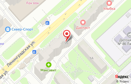 Магазин Мясная лавка на улице Ленинградской на карте