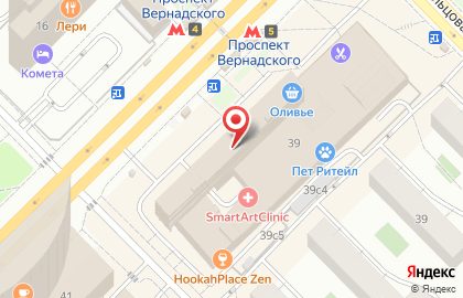 Банкомат Альфа-Банк на проспекте Вернадского, 39 на карте