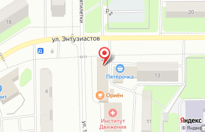 Магазин овощей и фруктов на улице Энтузиастов на карте
