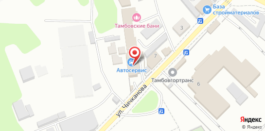 Автосервис на улице Чичканова на карте