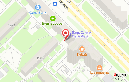 Автошкола Клаксон на метро Проспект Ветеранов на карте