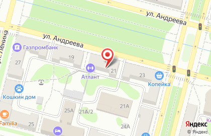 Оптово-розничный интернет-магазин автотоваров Emex на улице Андреева на карте