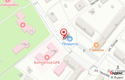 Продуктовый магазин в Калининграде на карте