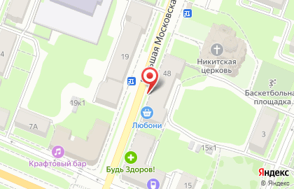 Оператор связи МТС на Большой Московской улице на карте