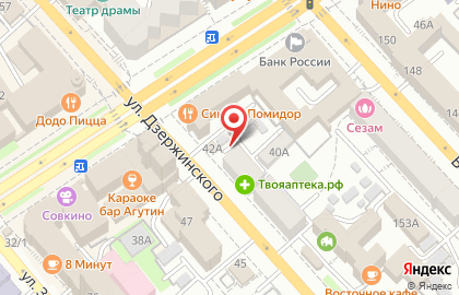 Книгочей на улице Дзержинского на карте