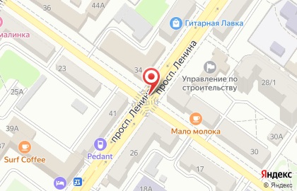 Брянск на проспекте Ленина на карте