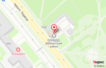 Управление МВД России по Выборгскому району Отдел ГИБДД на карте