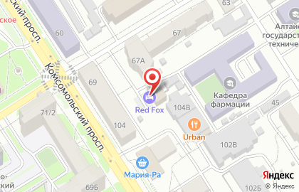 Отель Ред Фокс на карте