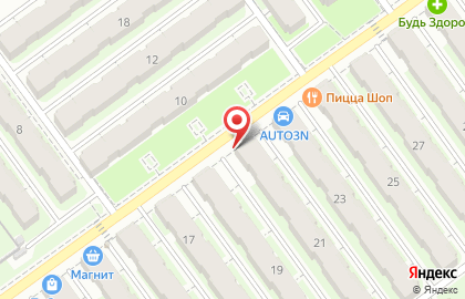 Продовольственный магазин на бульваре Ивана Финютина на карте