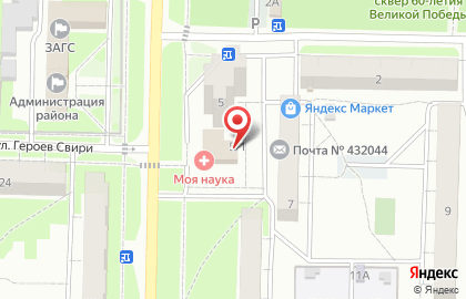 Магазин детского питания Ладушки в Железнодорожном районе на карте