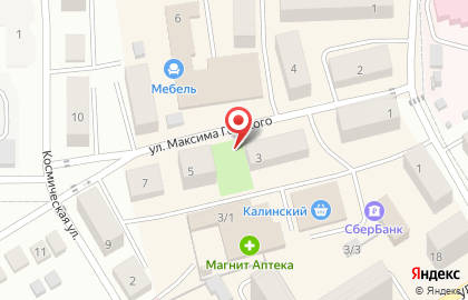 Киоск по продаже хлебобулочных изделий на улице М.Горького на карте