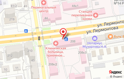 Рекламный щит 3х6м. на улице Лермонтова на карте