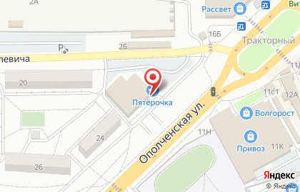 Магазин разливных напитков в Тракторозаводском районе на карте